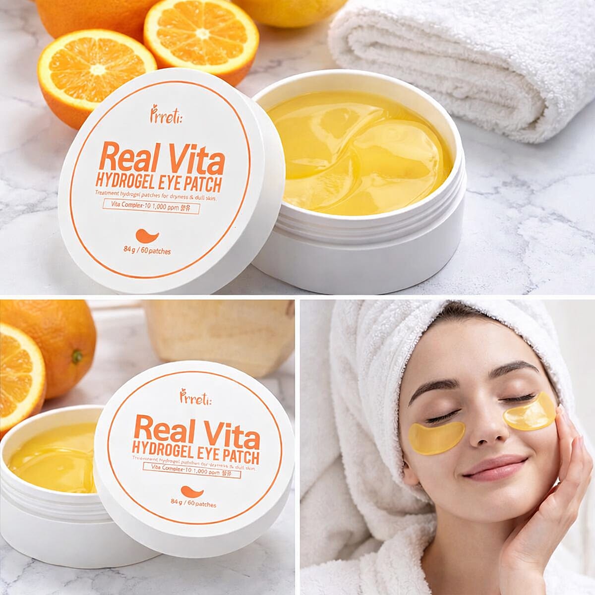 Prreti Set of 2 Real Vita Hydrogel Eye Patch for Soothing (60 Patches) image number 1