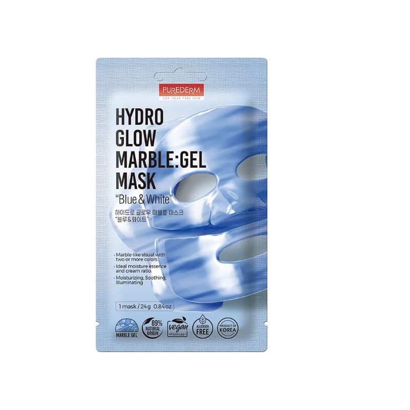 Purederm Set of 6 Hydro Glow Marble Gel Mask (1pk x6)