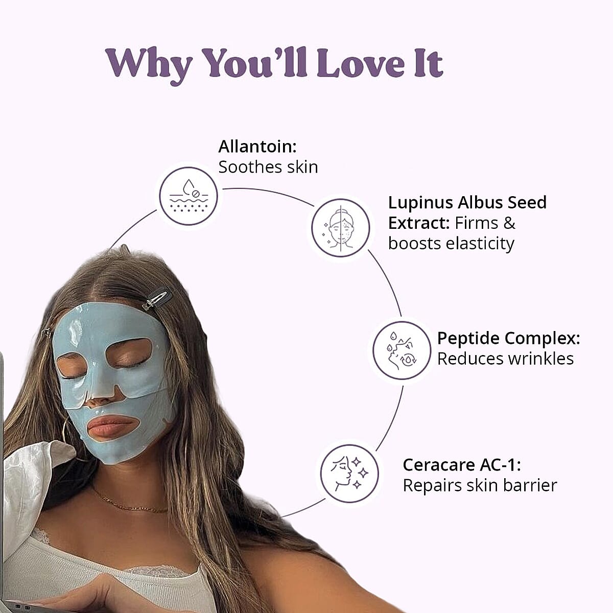 Purederm Set of 6 Hydro Glow Marble Gel Mask (1pk x6) image number 3