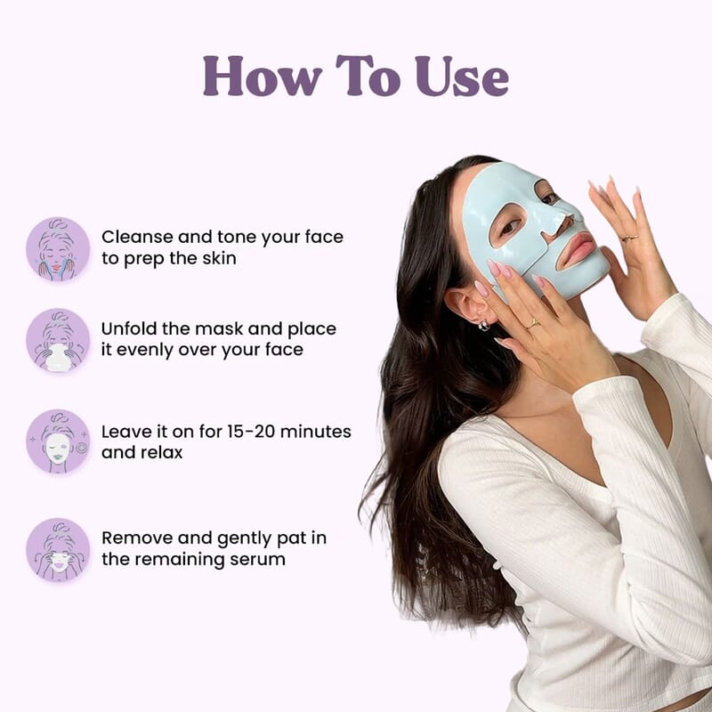 Purederm Set of 6 Hydro Glow Marble Gel Mask (1pk x6)