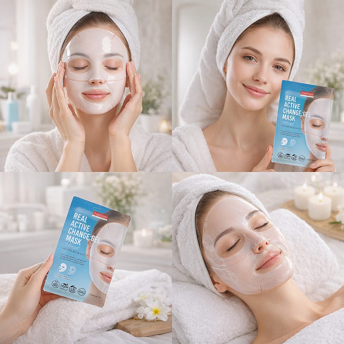 Purederm Set of 6 Real Active Change (Collagen) Gel Mask (1pk x6) image number 1