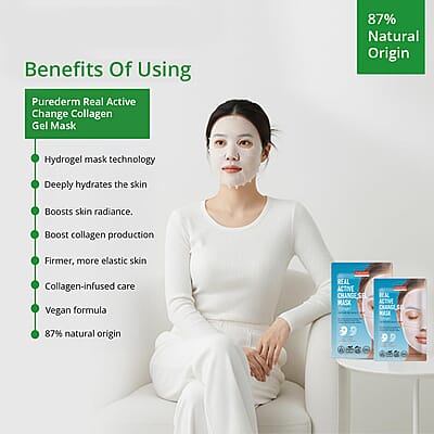 Purederm Set of 6 Real Active Change (Collagen) Gel Mask (1pk x6)