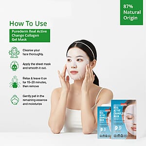 Purederm Set of 6 Real Active Change (Collagen) Gel Mask (1pk x6)
