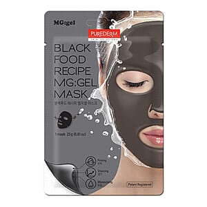 Purederm Set of 6 Black Food Recipe MG Patent Gel Mask (1pk x6)