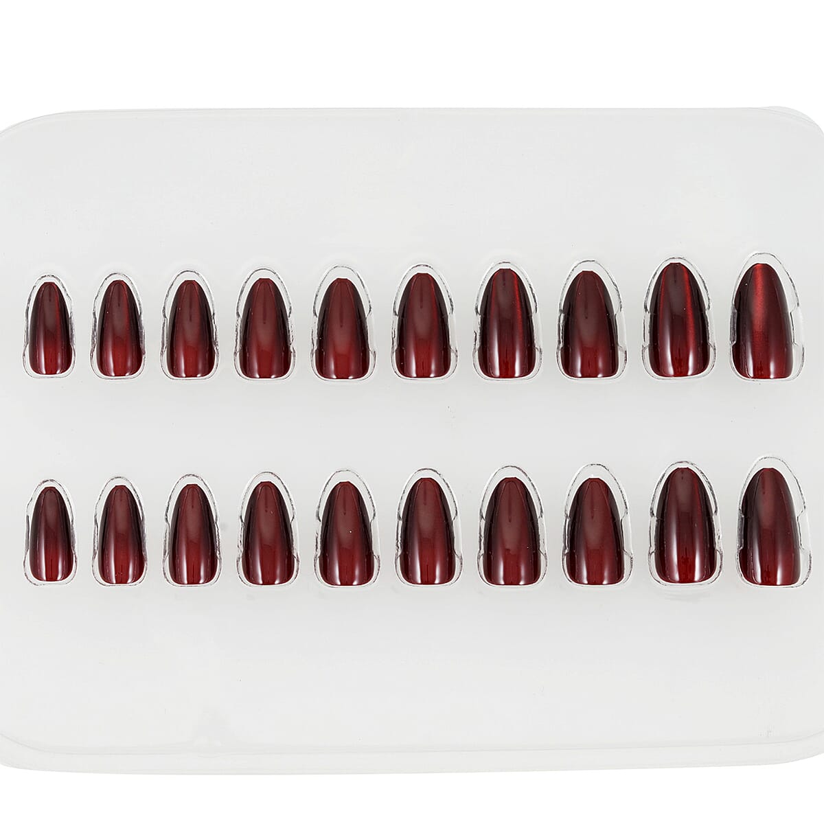 Act Brand New Press On Nail Kit- Red Bottom Energy (Deep Red Cat-Eye) image number 2
