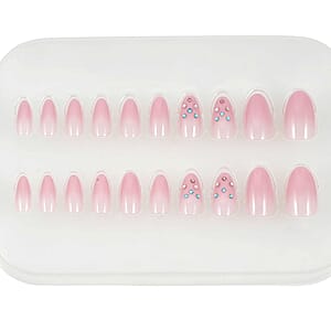 Act Brand New Press On Nail Kit- Aura Points (Pink Gloss & Rhinestones)