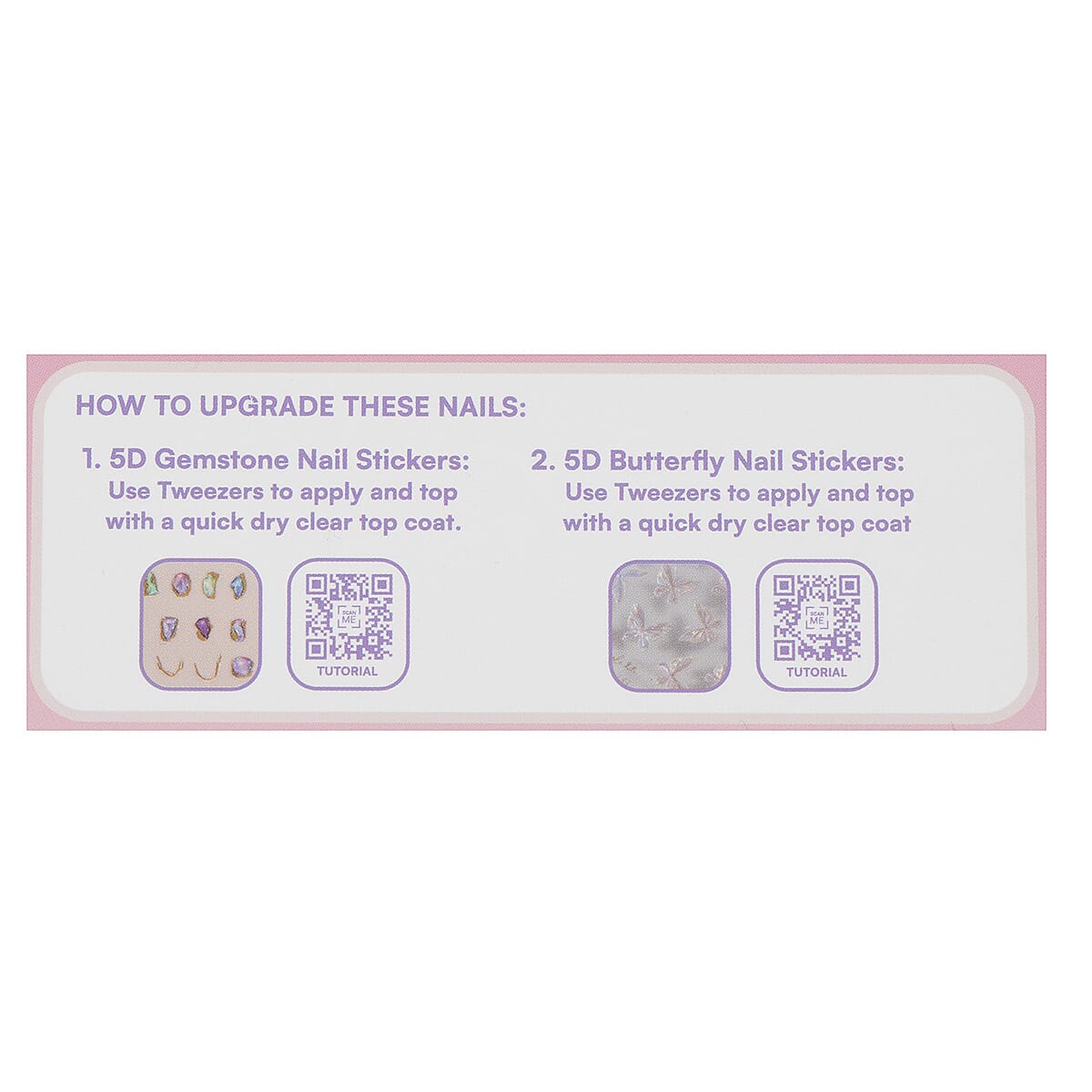 Act Brand New Press On Nail Kit- Aura Points (Pink Gloss & Rhinestones) image number 5