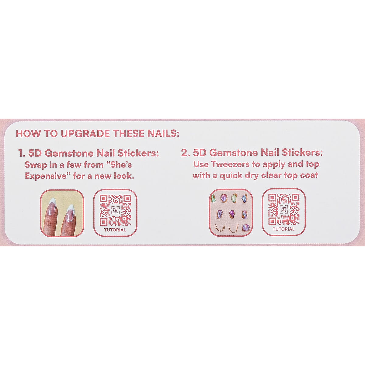 TLV Act Brand New Press On Nail Kit- These Petals, Don't Settle (Nude with Floral & Crystal Accents) image number 6