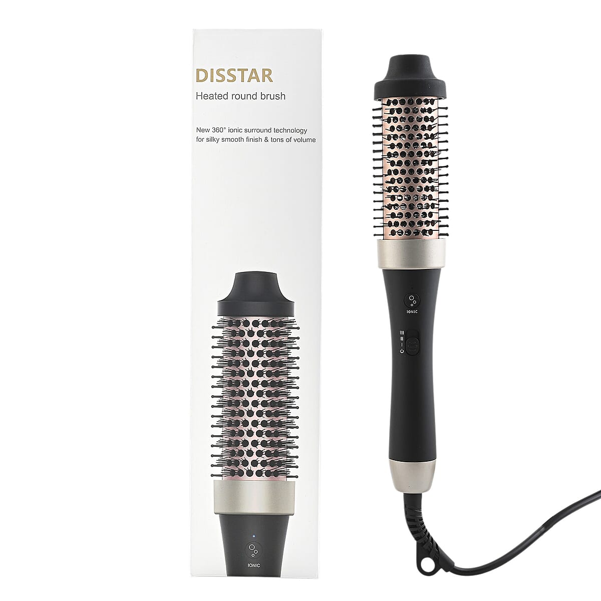 Disstar Heated Round Brush - Black and Pink image number 0