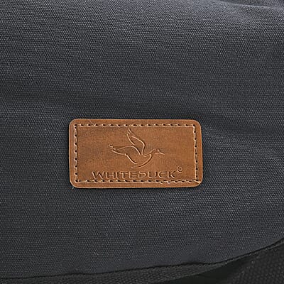 Vegas Closeout Filos Black Canvas Messenger Bag