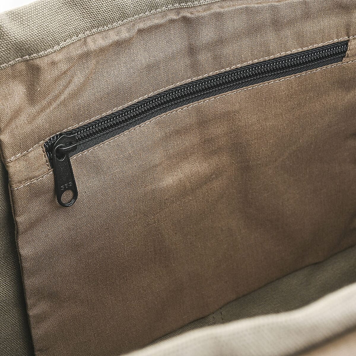 Vegas Closeout Filos Olive Canvas Messenger Bag image number 6