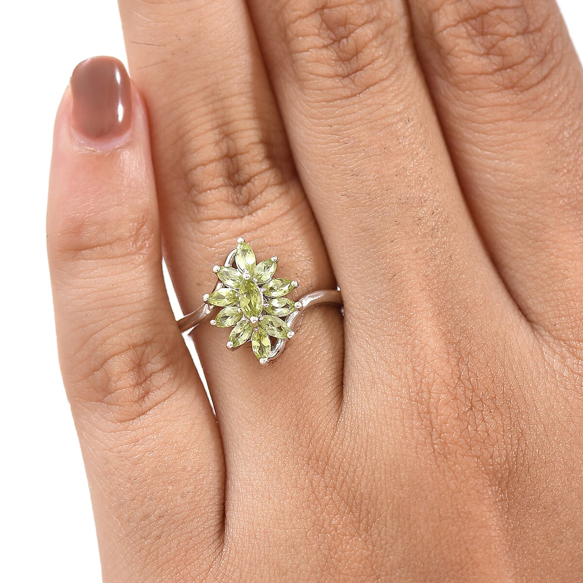 D'Joy Brazilian Citrine 0.90 ctw Ring in Rhodium Over Sterling Silver (Size 5.0) image number 2