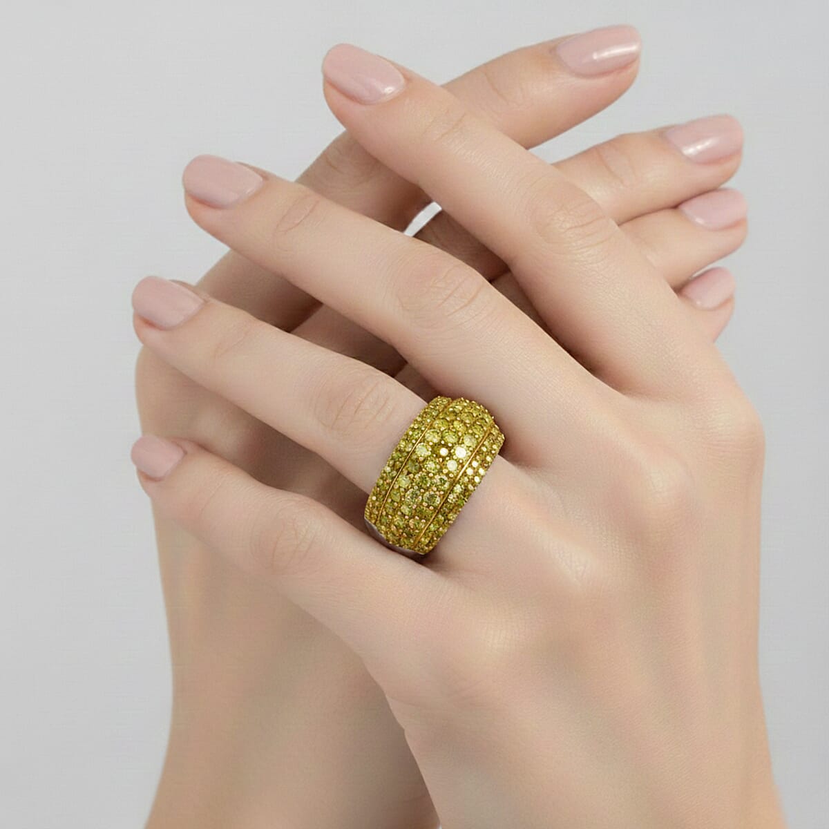 D'Joy  Yellow Diamond Ring in Rhodium Over Sterling Silver 2.00 ctw (Size 9.0) image number 1