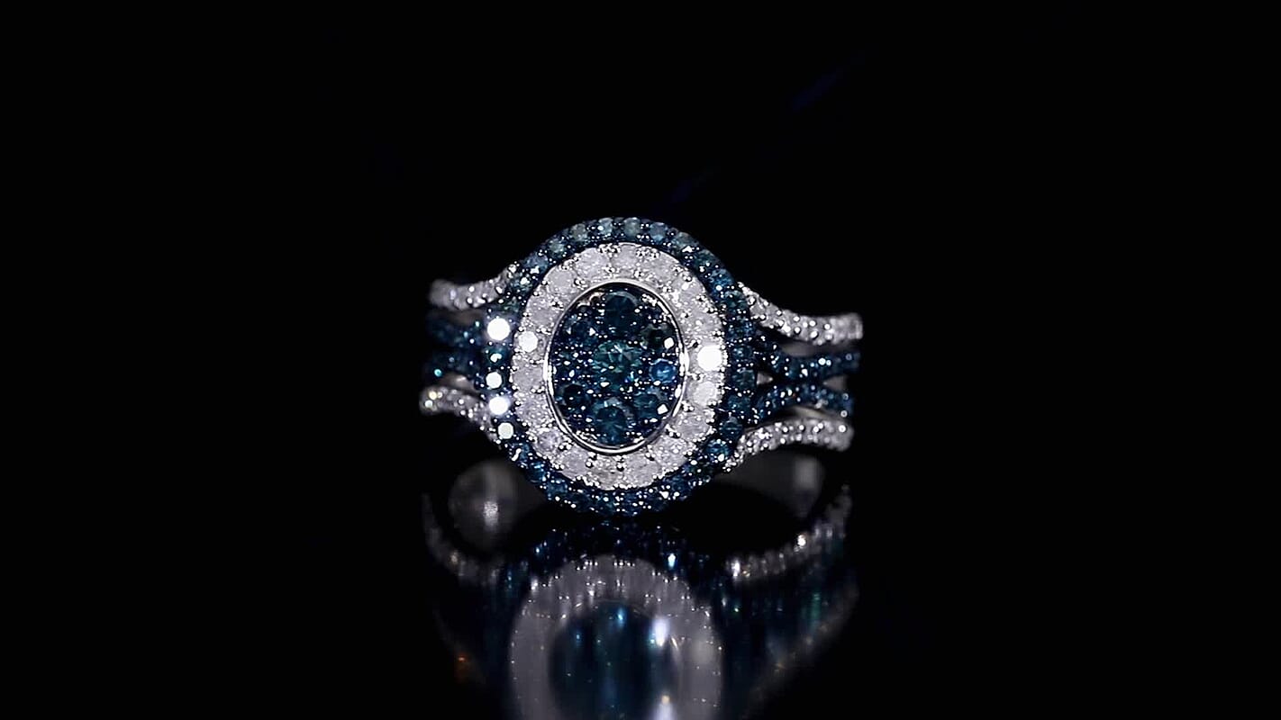 D'Joy Natural Champagne and White Diamond Ring in Rose Gold Over Sterling Silver (Size 10.0) 1.00 ctw