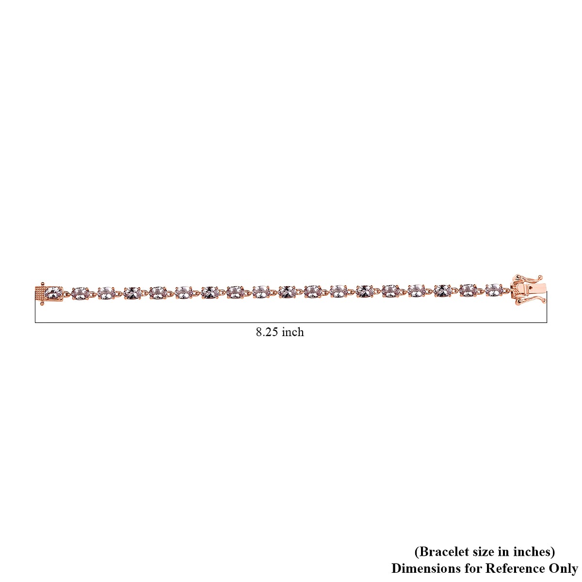 D'Joy Premium Pink Morganite 9.80 ctw Regal Glow Bracelet in 18K Vermeil Rose Gold Over Sterling Silver (8.00 In) image number 4