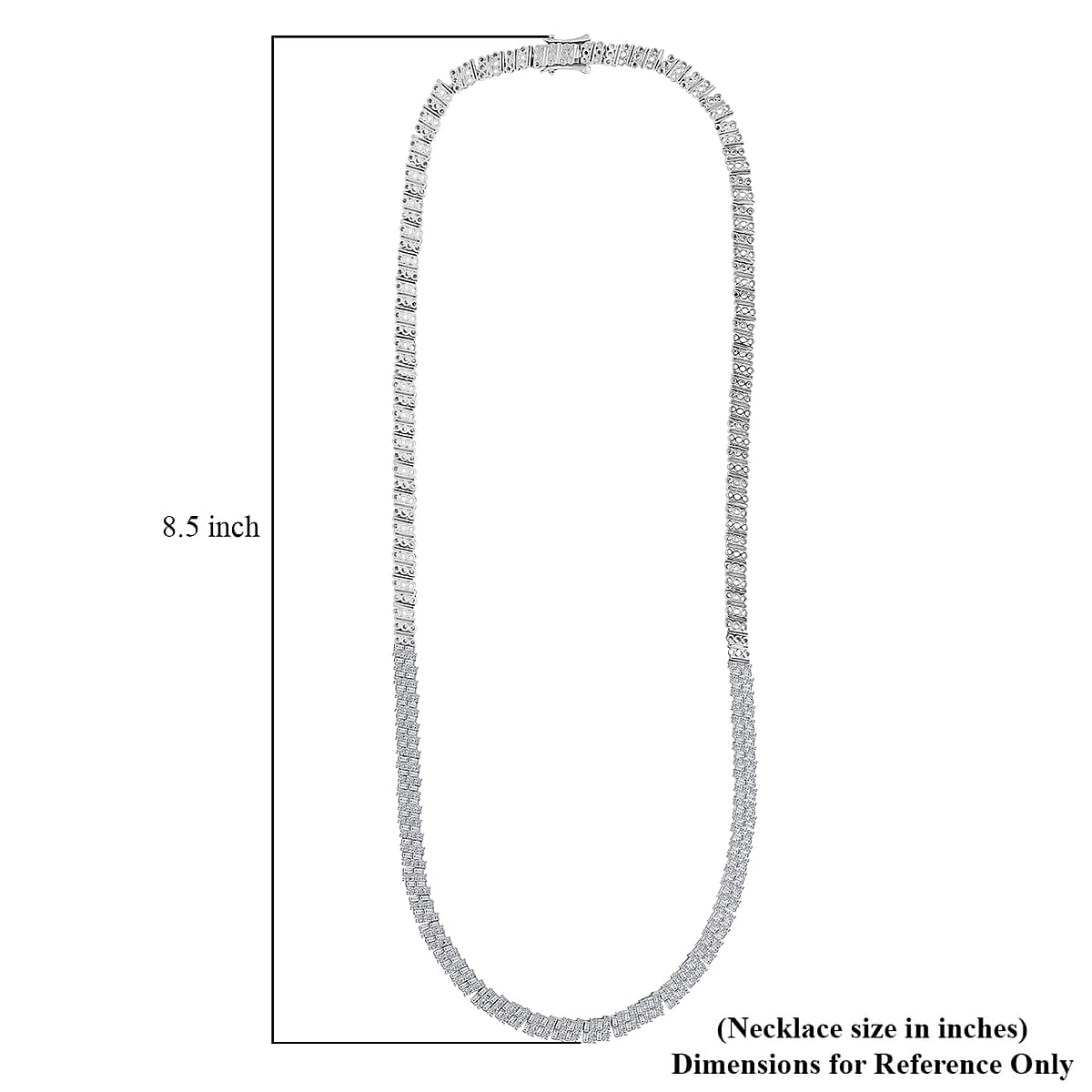 Doorbuster Luxuriant Lab Grown Diamond G-H SI 5.00 ctw Tennis Necklace in Rhodium Over Sterling Silver 20 Inches image number 4