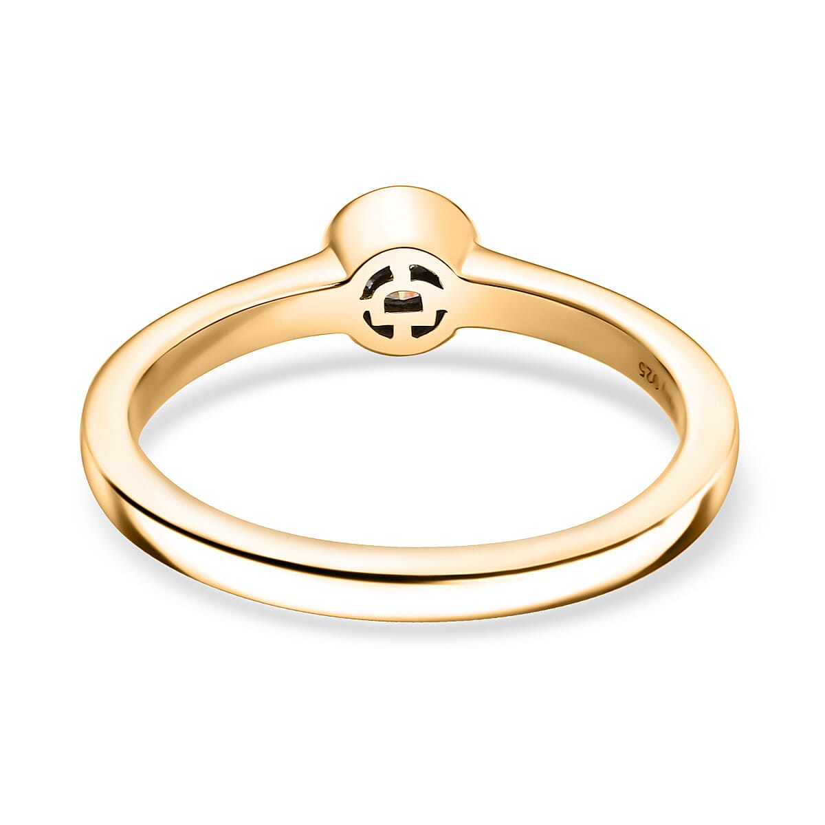D'Joy Moissanite 0.24 ctw Solitaire Ring in 18K Vermeil Yellow Gold Over Sterling Silver (Size 10.0)  image number 4