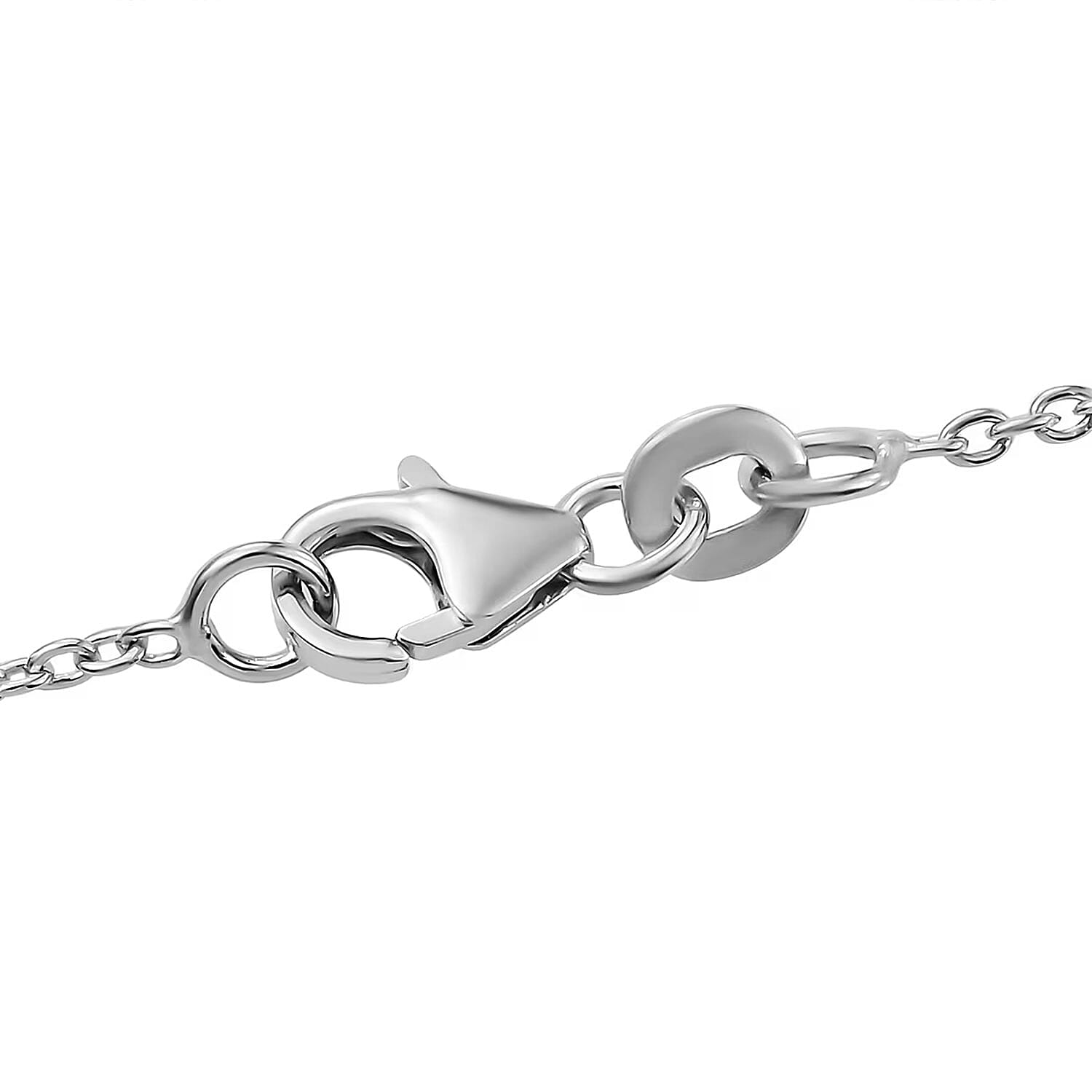 D'Joy Moissanite 0.25 ctw Necklace in Rhodium Over Sterling Silver 18-20 Inches