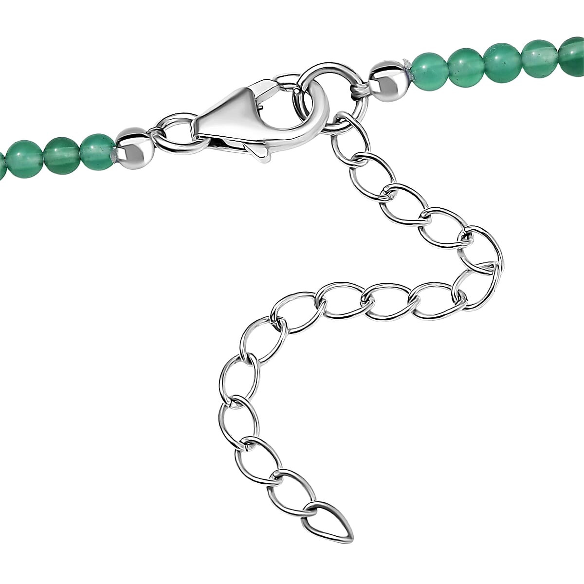 EverTrue African Malachite and Multi Gemstone 45.30 ctw Blooming Garden Necklace in Platinum Bond 18 Inches image number 4