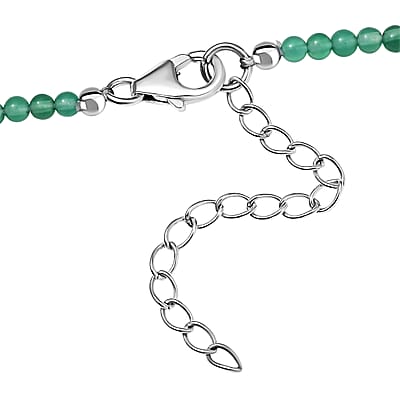 EverTrue African Malachite and Multi Gemstone 45.30 ctw Blooming Garden Necklace in Platinum Bond 18 Inches