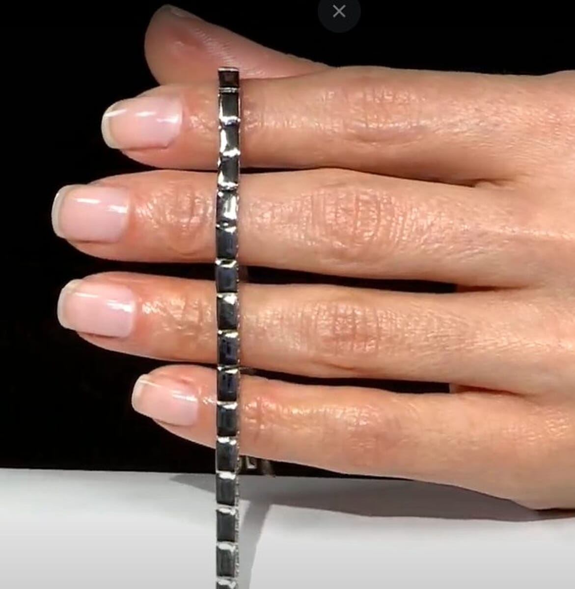 Bar Link Bracelet in 950 Palladium and 10K White Gold (7.25 In) 4.85 Grams image number 1