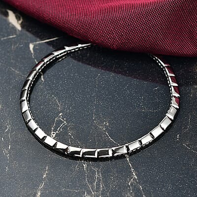 Bar Link Bracelet in 950 Palladium and 10K White Gold (7.25 In) 4.85 Grams