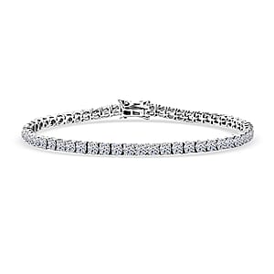 Luxuriant Lab Grown Diamond E-F VS 5.15 ctw Tennis Bracelet in 950 Palladium and 10K White Gold (6.50 In)