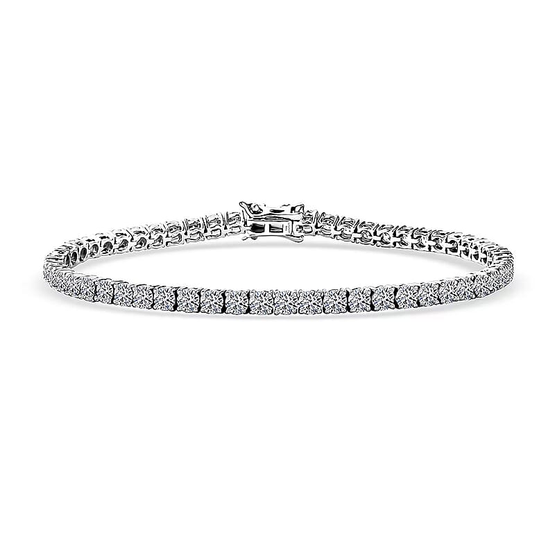 Luxuriant Lab Grown Diamond E-F VS 5.15 ctw Tennis Bracelet in 950 Palladium and 10K White Gold (6.50 In)