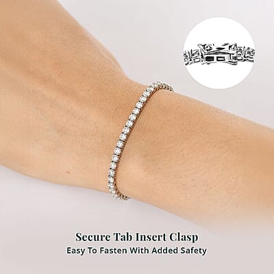 Luxuriant Lab Grown Diamond E-F VS 5.15 ctw Tennis Bracelet in 950 Palladium and 10K White Gold (6.50 In)