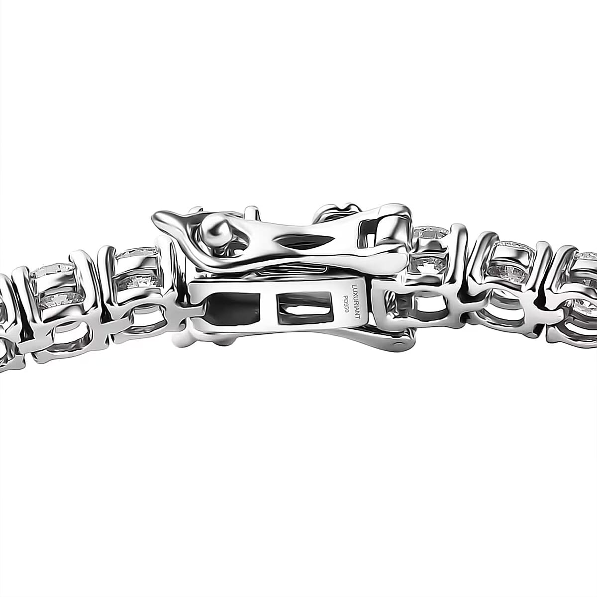 Luxuriant Lab Grown Diamond E-F VS 5.15 ctw Tennis Bracelet in 950 Palladium and 10K White Gold (6.50 In) image number 6
