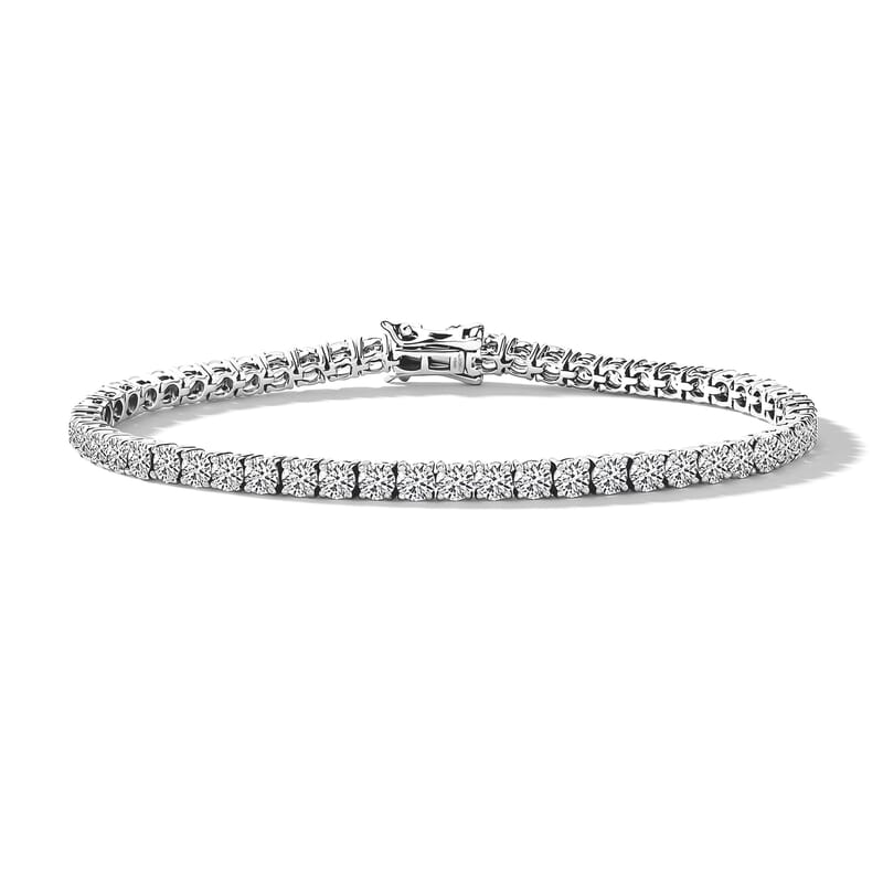 Luxuriant Lab Grown Diamond E-F VS 5.15 ctw Tennis Bracelet in 950 Palladium and 10K White Gold (7.25 In)