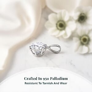 IGI Certified Luxuriant Lab Grown Diamond E-F VS 3.00 ctw Solitaire Pendant without Chain in 950 Palladium