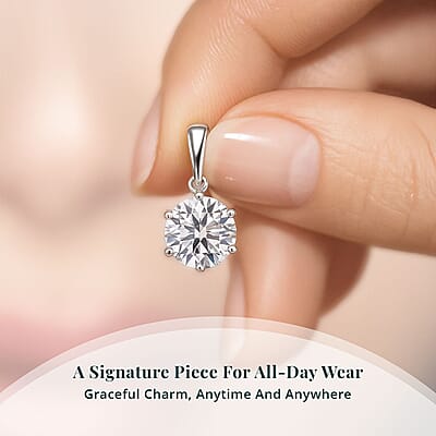 IGI Certified Luxuriant Lab Grown Diamond E-F VS 3.00 ctw Solitaire Pendant without Chain in 950 Palladium
