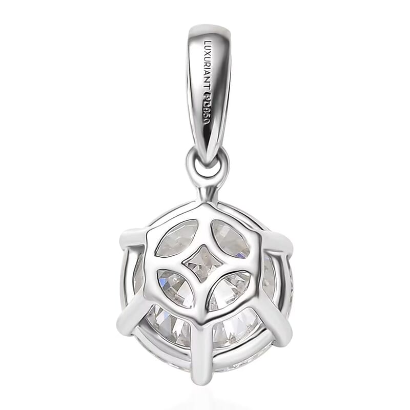 IGI Certified Luxuriant Lab Grown Diamond E-F VS 3.00 ctw Solitaire Pendant without Chain in 950 Palladium