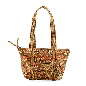 Vegas Closeout OK Green & Multi Color Paisley Quilted Shoulder Bag