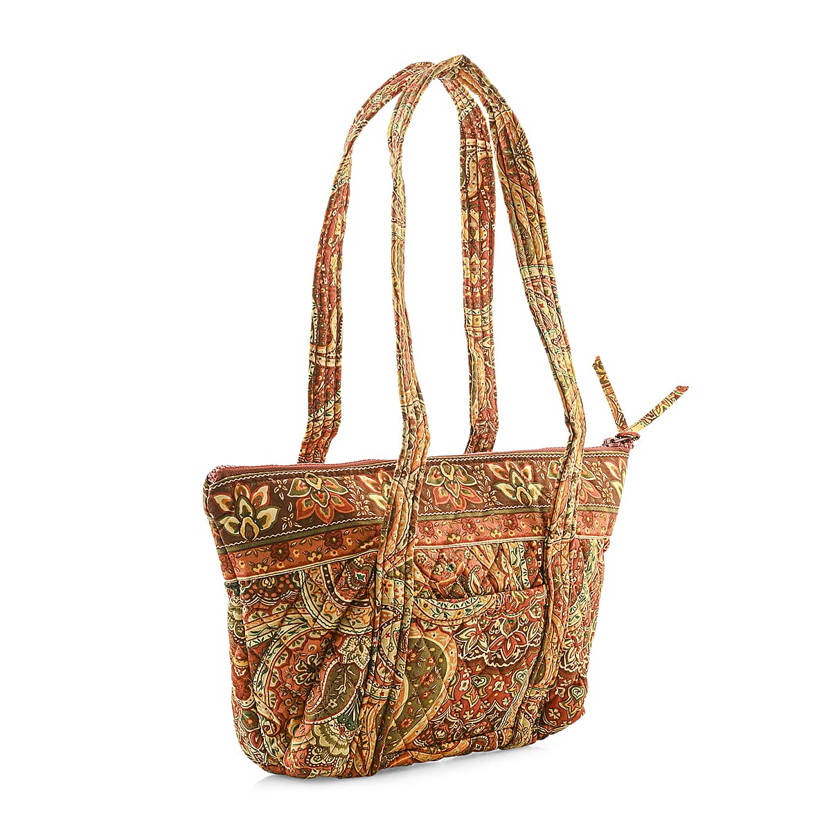 Vegas Closeout OK Green & Multi Color Paisley Quilted Shoulder Bag image number 2