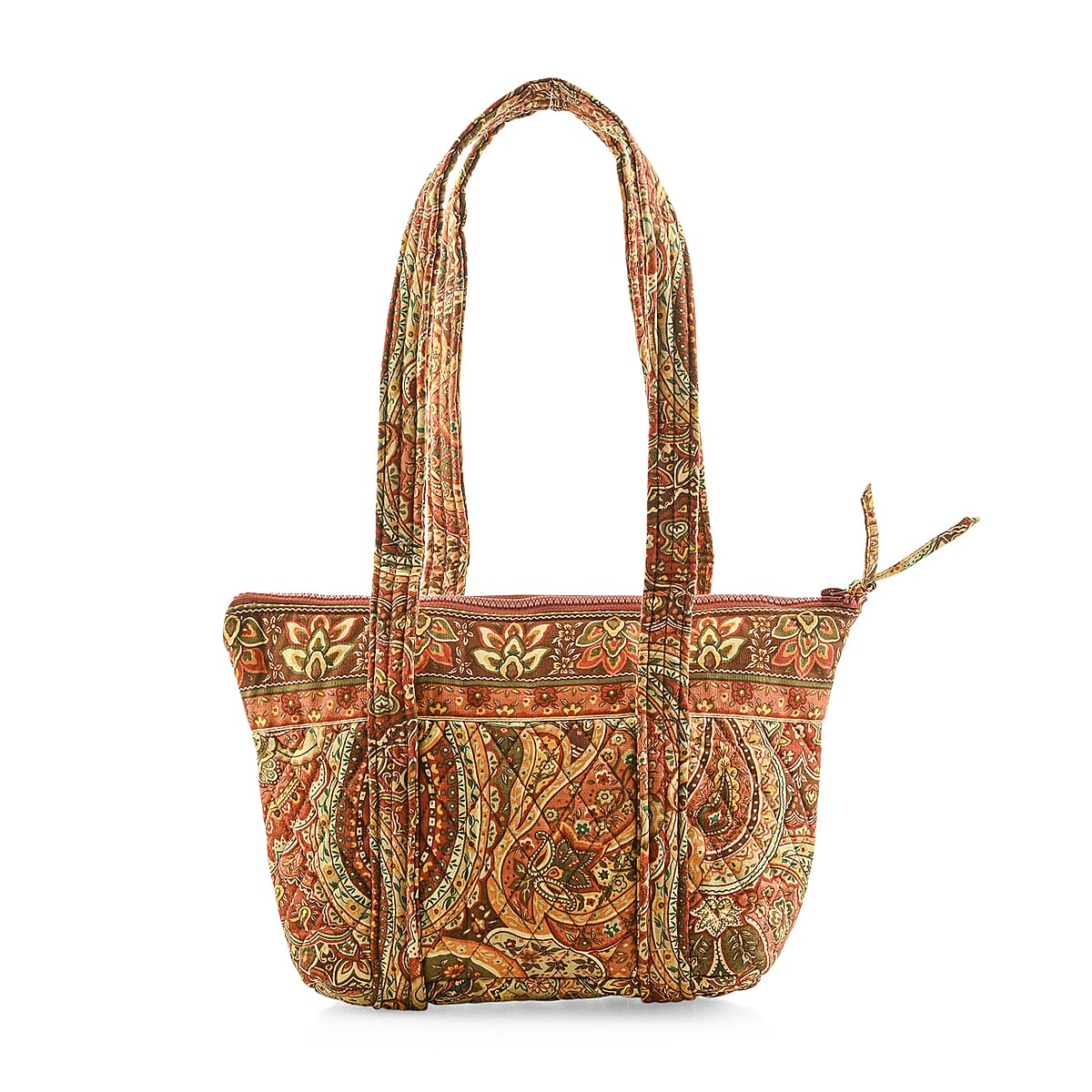 Vegas Closeout OK Green & Multi Color Paisley Quilted Shoulder Bag image number 4