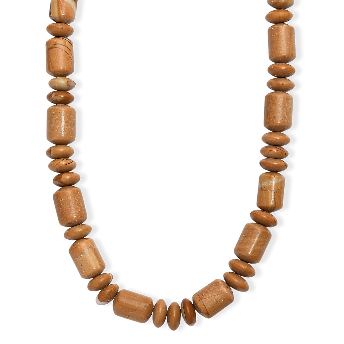 EverTrue Scene Jasper 265.00 ctw Fancy Beaded Necklace in Stainless Steel 18 Inches image number 0