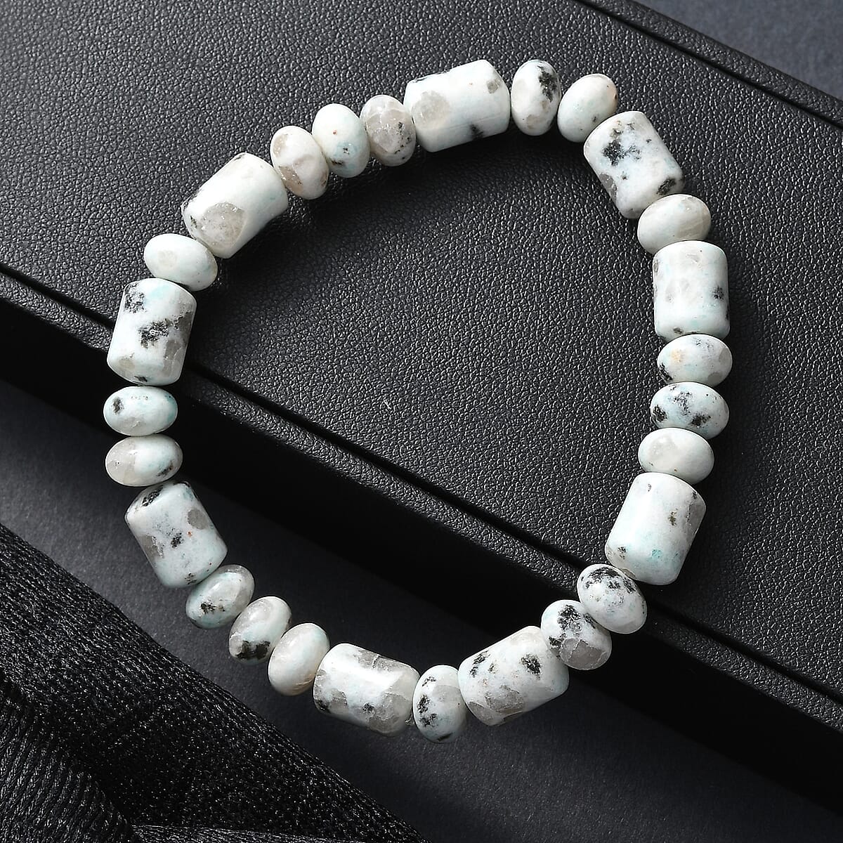 Sesame Jasper 110.00 ctw Beaded Stretch Bracelet image number 1
