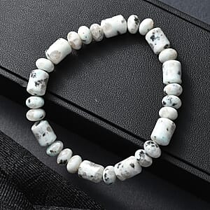 Sesame Jasper 110.00 ctw Beaded Stretch Bracelet
