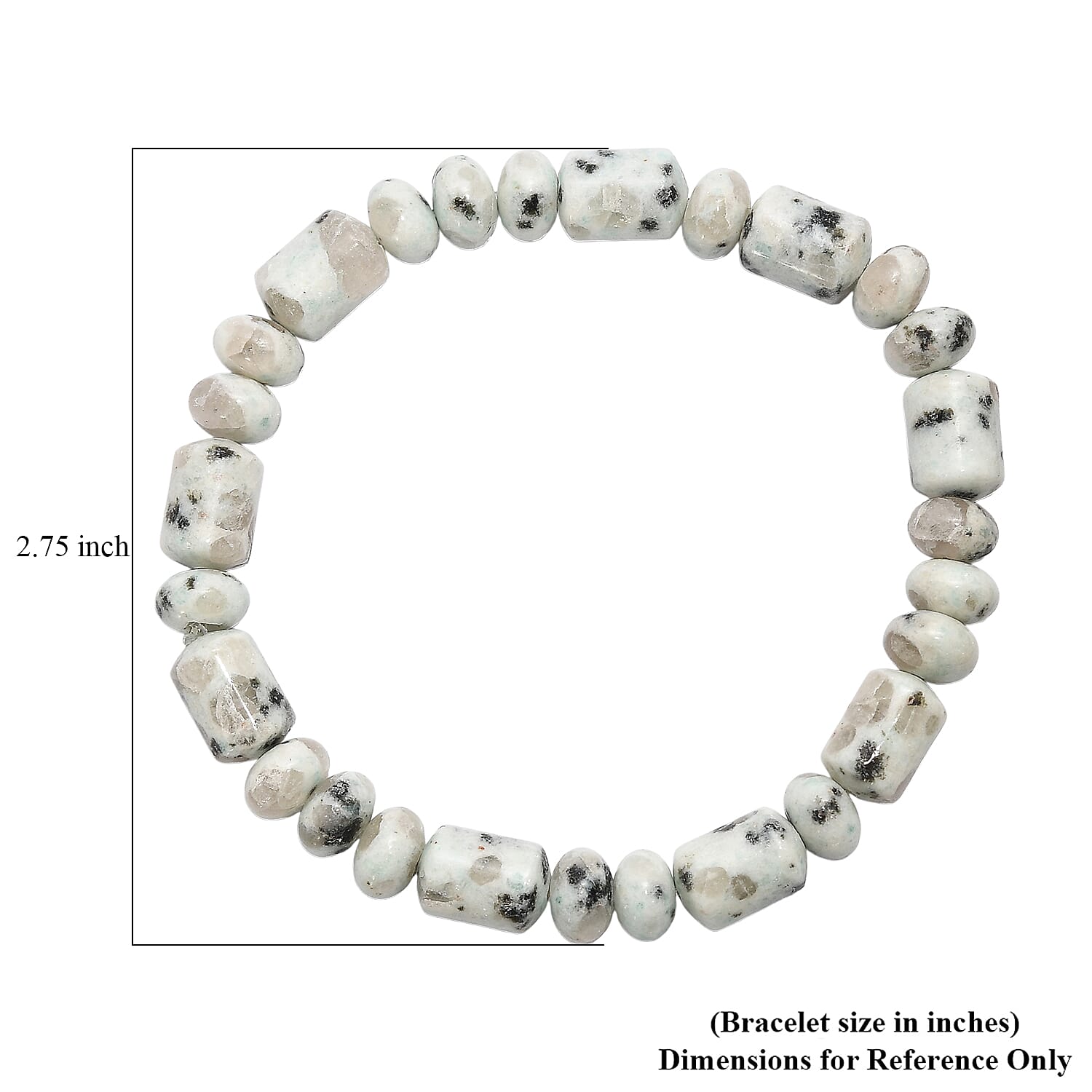 Sesame Jasper 110.00 ctw Beaded Stretch Bracelet