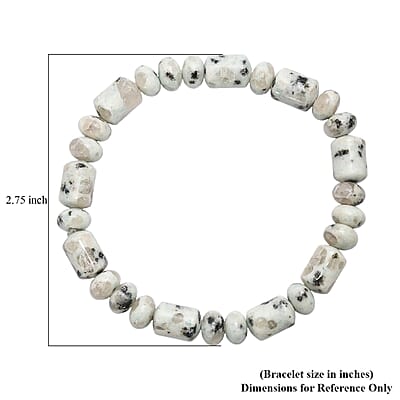 Sesame Jasper 110.00 ctw Beaded Stretch Bracelet