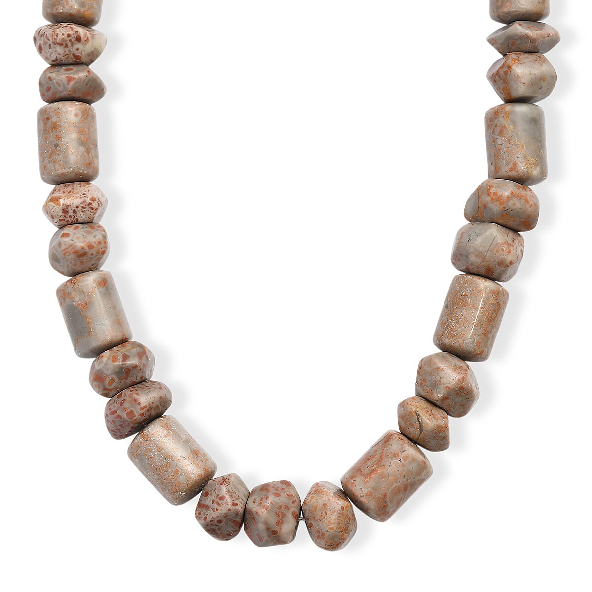 Fossilizes Agate Necklace (20 Inches) in in Platinum Bond 500.00 ctw image number 0