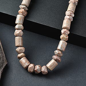 Fossilizes Agate Necklace (20 Inches) in in Platinum Bond 500.00 ctw