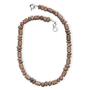 Fossilizes Agate Necklace (20 Inches) in in Platinum Bond 500.00 ctw