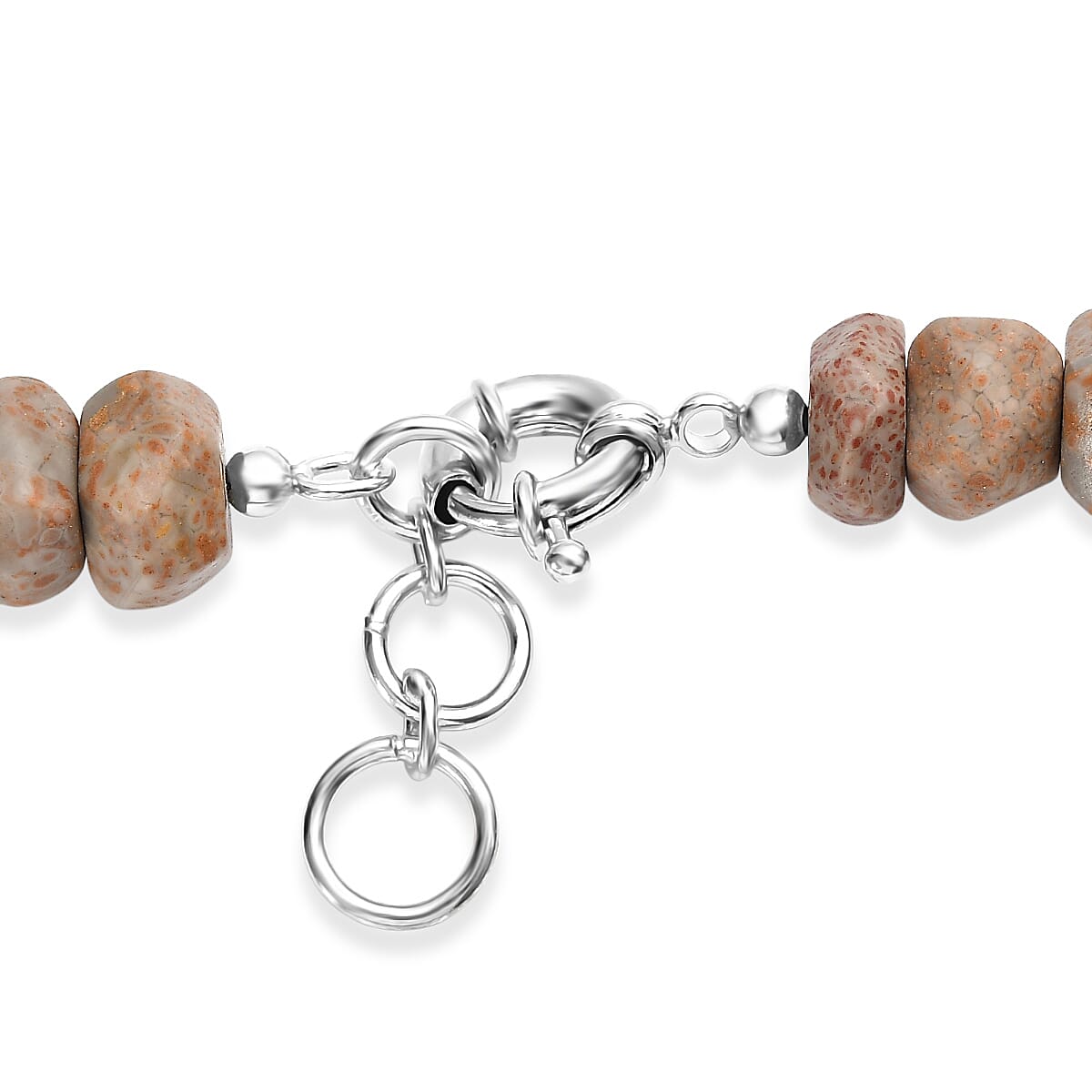 Fossilizes Agate Necklace (20 Inches) in in Platinum Bond 500.00 ctw image number 4