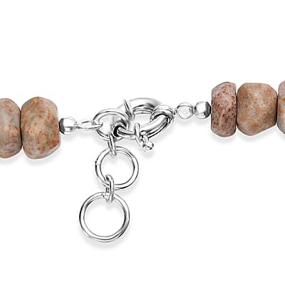 Fossilizes Agate Necklace (20 Inches) in in Platinum Bond 500.00 ctw