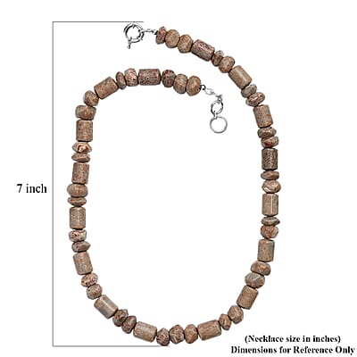 Fossilizes Agate Necklace (20 Inches) in in Platinum Bond 500.00 ctw
