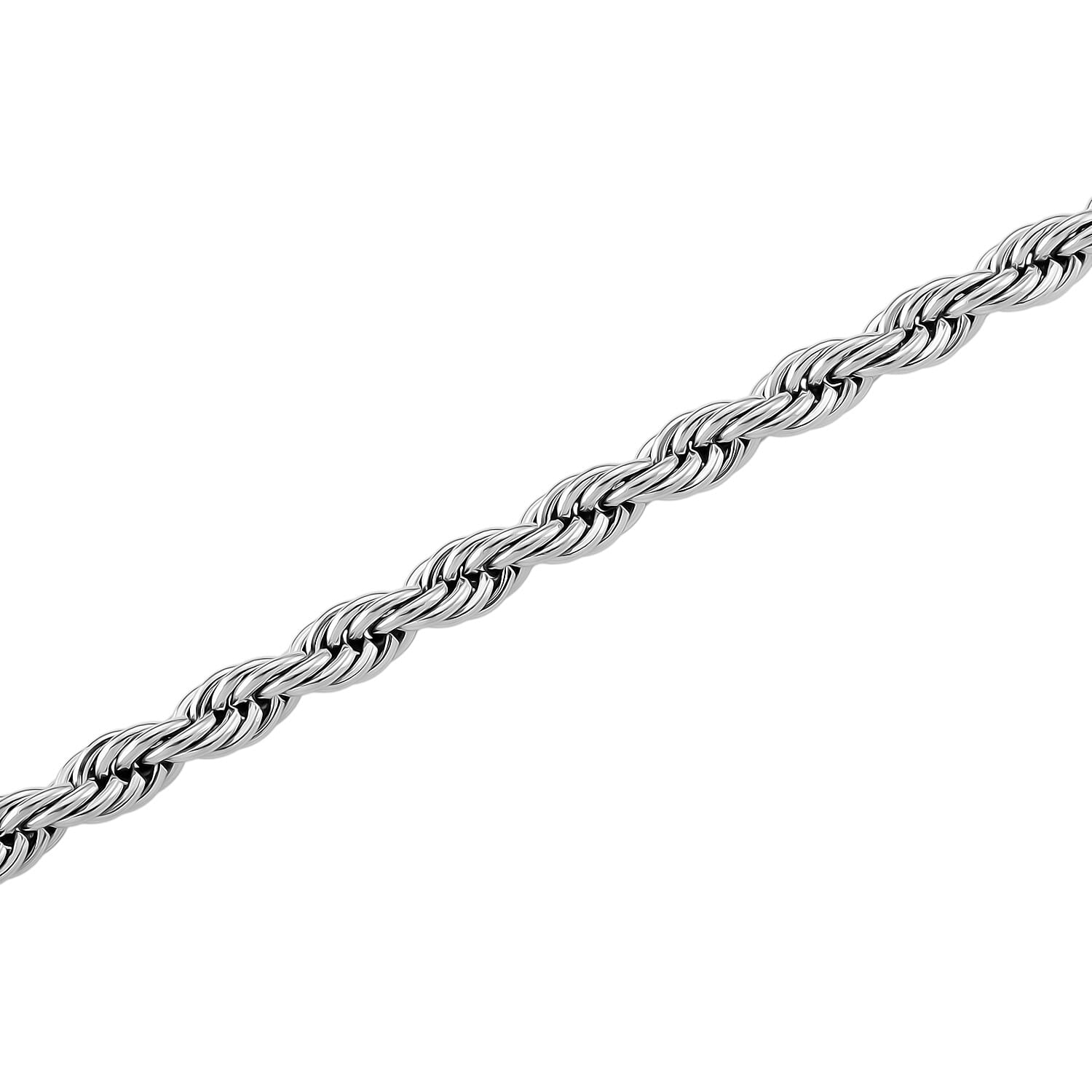 Rope Chain Necklace in Stainless Steel 20-22 Inches