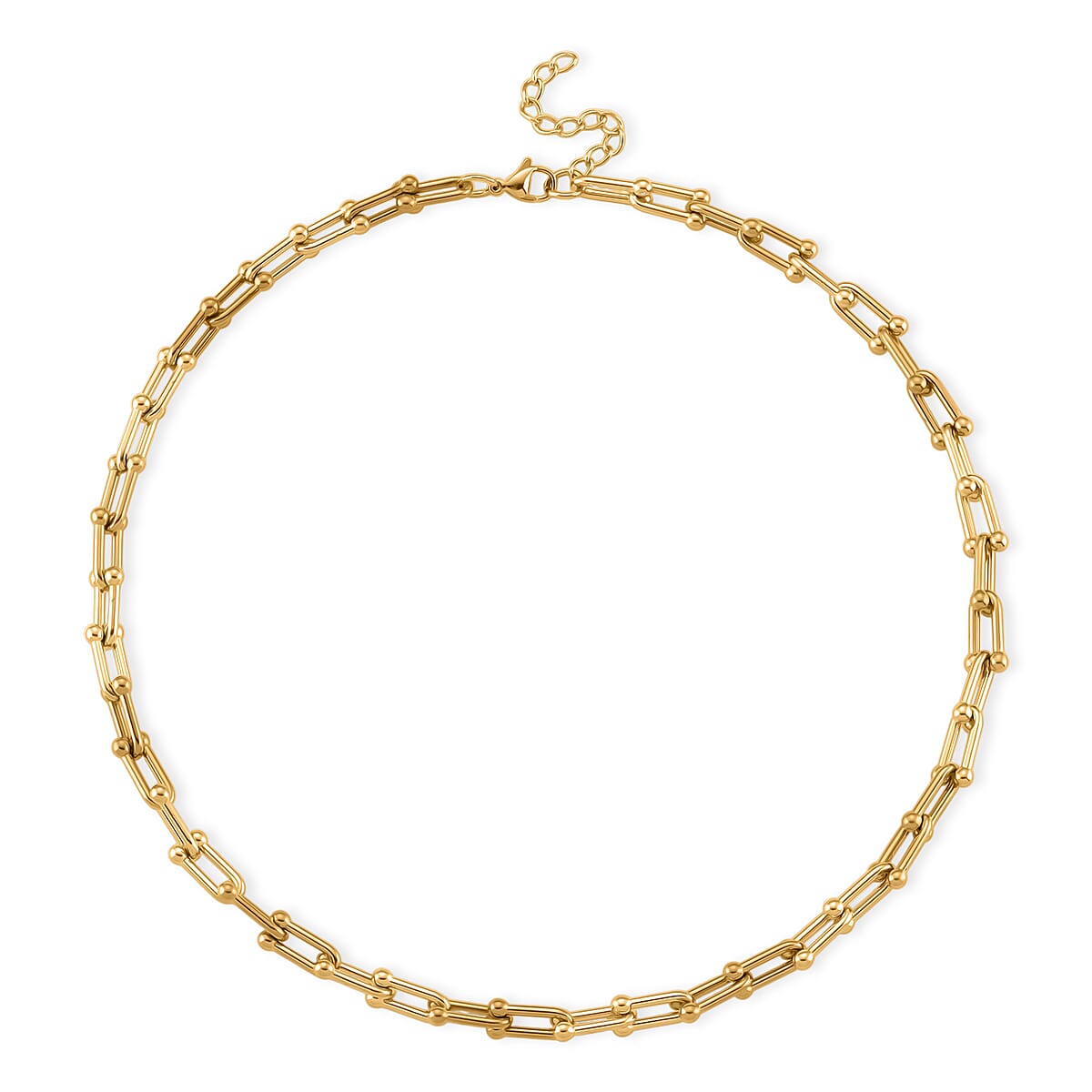 Moderna Cavallo Chain Necklace in ION Plated YG Stainless Steel (20-22 Inches) image number 3